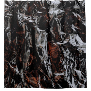 Brown and white dried leaves shower curtain
