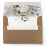 Brown and White Flowers Elegant Botanical Greenery Envelope