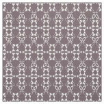 Brown and white geometric ornament pattern fabric
