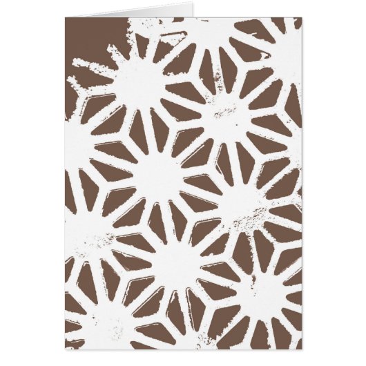 Brown and white geometric pattern cards (Front)