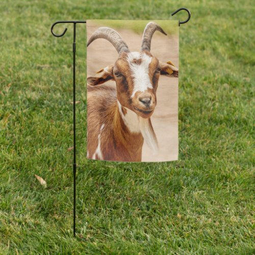 Brown and White Goat Garden Flag