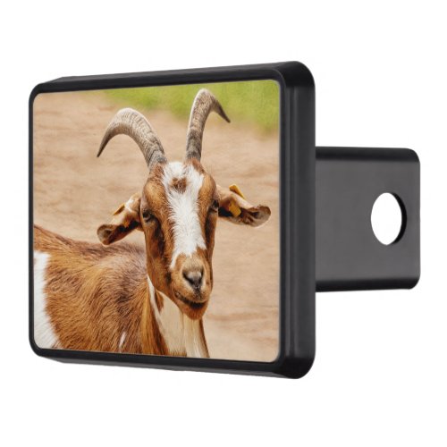Brown and White Goat Hitch Cover
