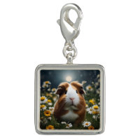 Brown And White Guinea Pig Moon And Daisies,
