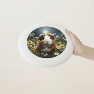 Brown And White Guinea Pig Moon And Daisies, Wham-O Frisbee