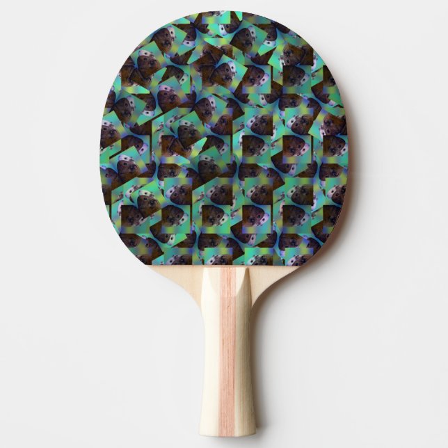 Brown And White Guinea Pigs, Ping Pong Paddle (Front)
