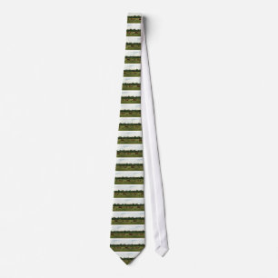 Brown and White Hereford Cattle Neck Tie