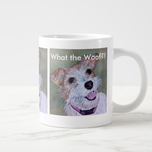 BROWN AND WHITE JACK RUSSELL  EXTRA LARGE MUG