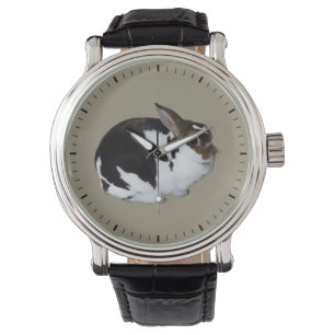 Brown and White Miniature Rex Rabbit Watch