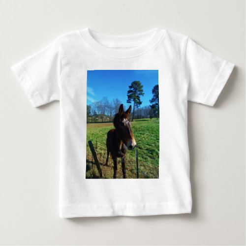 Brown and white mule baby T_Shirt