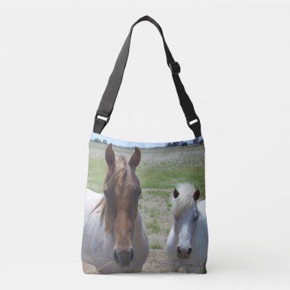 Brown And White Ponies, Crossbody Bag