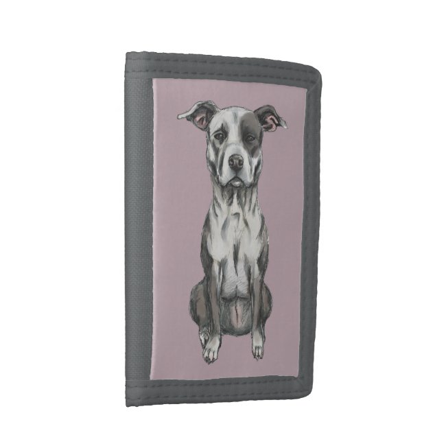 Brown and White Sitting Pit Bull Rendering