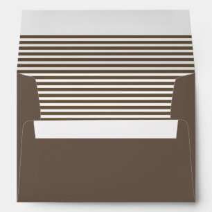 Brown and White Striped Envelope