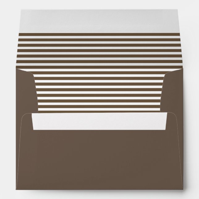 Brown and White Striped  Envelope (Back (Bottom))