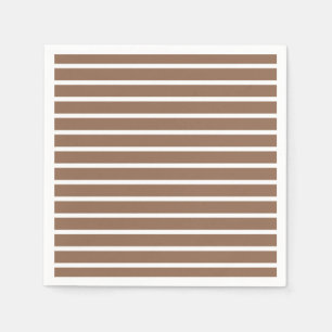Brown and White Stripes Napkins