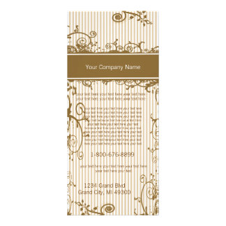 Brown and White Swirled Striped Rack Card