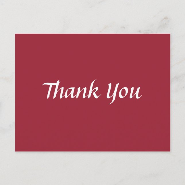 Brown and White Thank You Trendy Classical Postcard (Front)