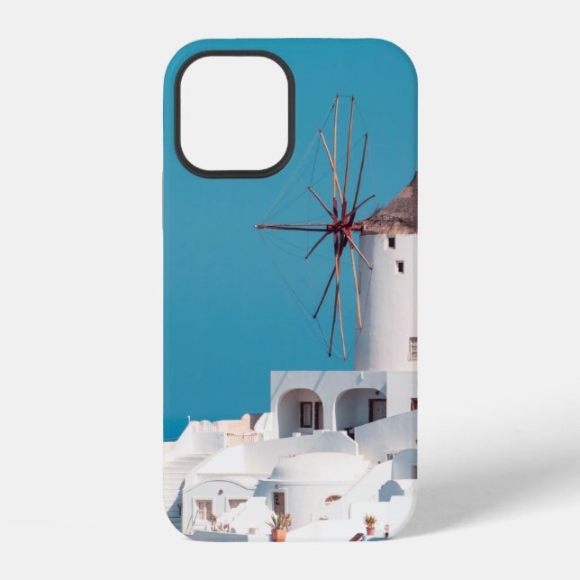 Brown and white windmill iphone case (Back)