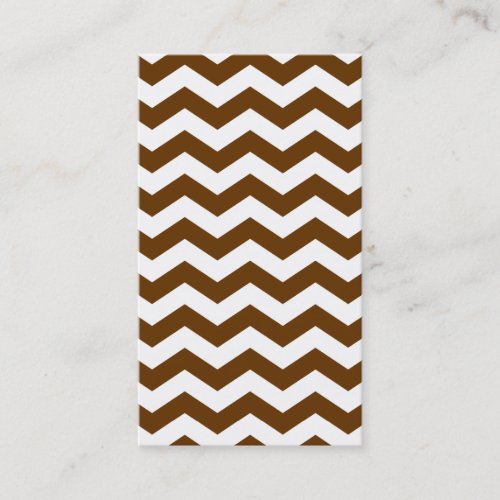 Brown and White Zigzag Business Card Template