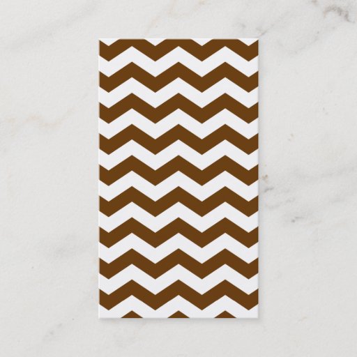 Customizable Brown and White Zigzag Business Card Template