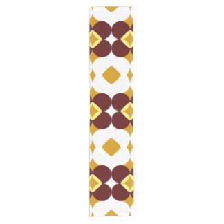 Brown and yellow flowers short table runner