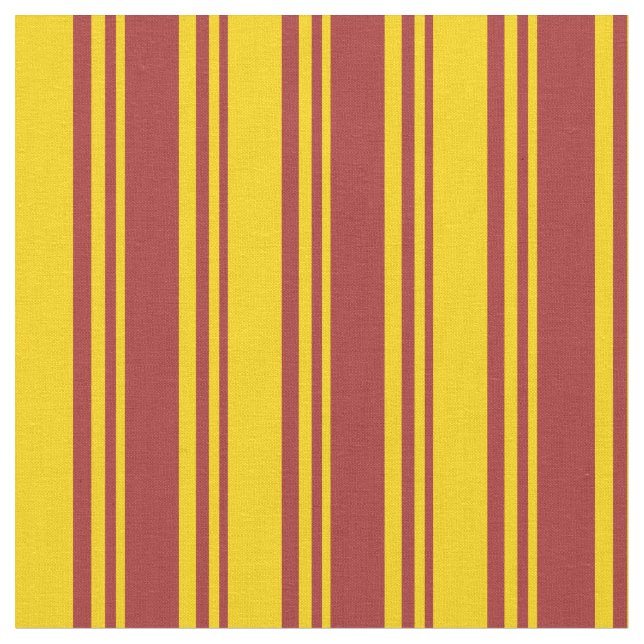 Brown and Yellow Pattern of Stripes Fabric (Close Up)