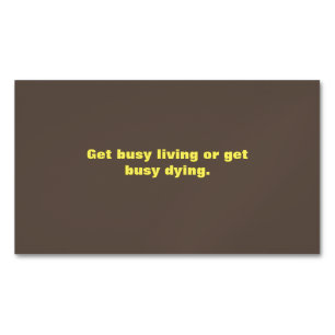 Brown And Yellow Quotes Small Text Design  Business Card Magnet
