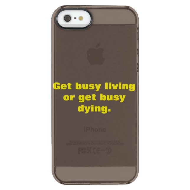Brown And Yellow Quotes Small Text Design  Uncommon iPhone Case (Back)