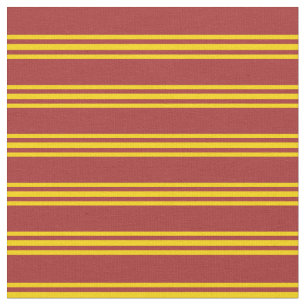 Brown and Yellow Striped/Lined Pattern Fabric