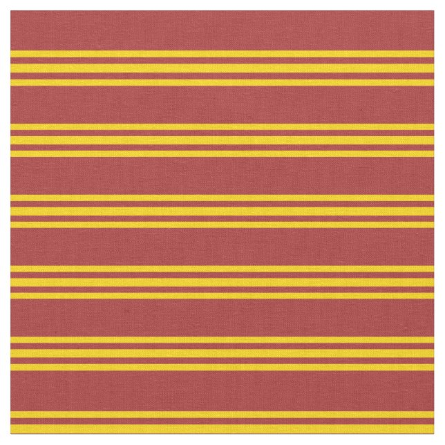 Brown and Yellow Striped/Lined Pattern Fabric (Close Up)