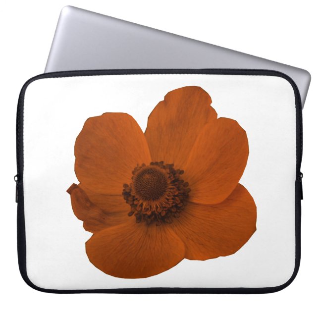 Brown Anemone Laptop Bag (Front)