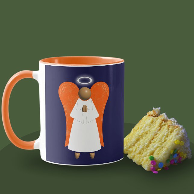 Brown Angel, Guardian Angel Mug (Brown Guardian Angel mug & Cake)