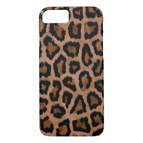 Brown animal print pattern iPhone 87 case