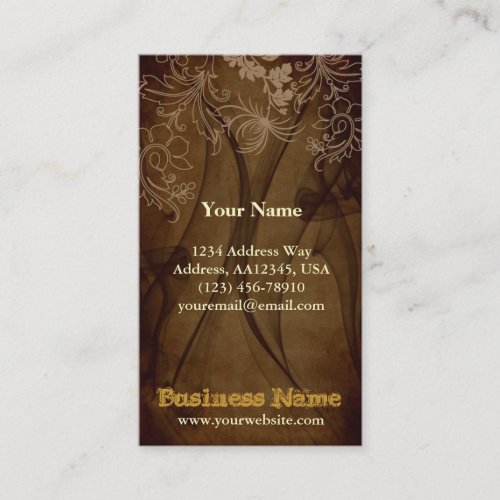 Brown Antique Business Card