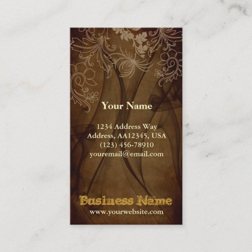 Customizable Brown Antique Business Card