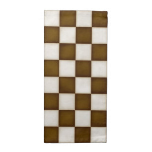 Brown & Antique White Checkered Cloth Napkin