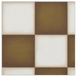 Brown &amp; Antique White Checkered (large scale) Fabric