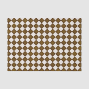 Brown & Antique White Diamonds Tissue Paper