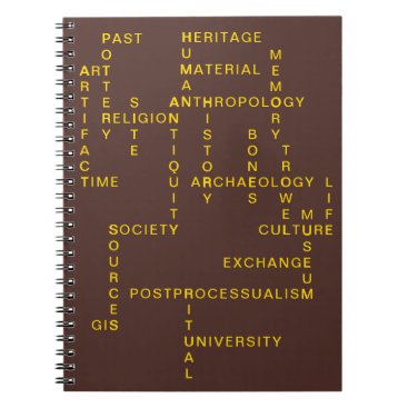 Brown Archaeology & Anthropology Crossword Puzzle Notebook