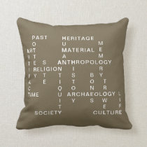 Brown Archaeology & Anthropology Crossword Puzzle Throw Pillow Brown Archaeology & Anthropology Crossword Puzzle Throw Pillow