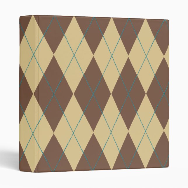 Brown Argyle Binder (Front/Spine)