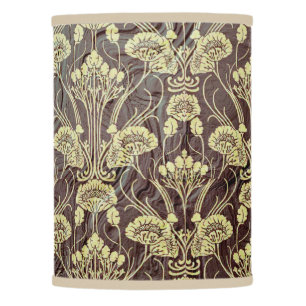 brown art nouveau pattern lamp shade