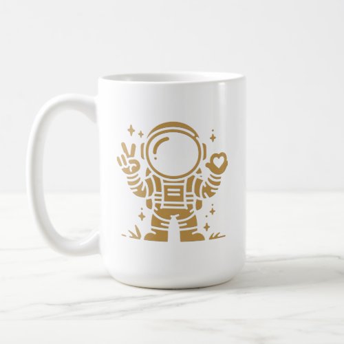 Brown Astronaut is sending love Coffee Mug