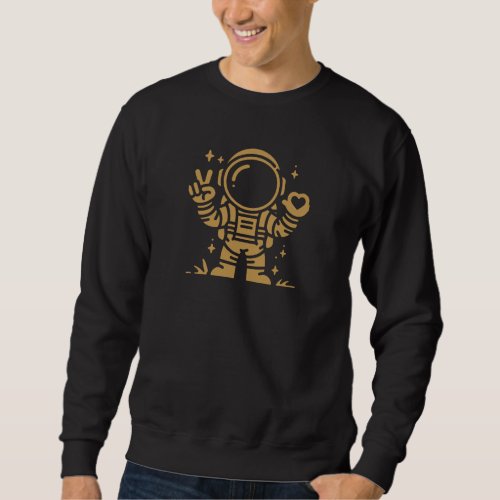 Brown Astronaut is sending love Sweatshirt