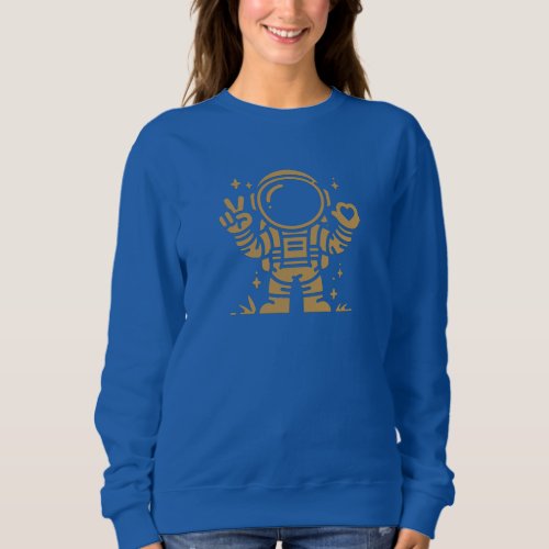 Brown Astronaut is sending love Sweatshirt
