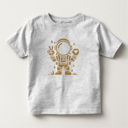 Brown Astronaut is sending love Toddler T_shirt