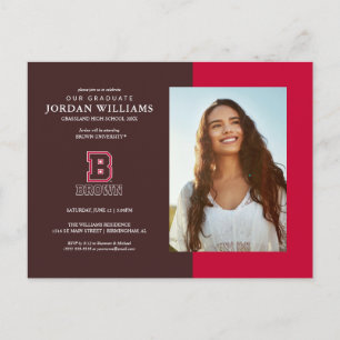 Brown   B Announcement Postcard