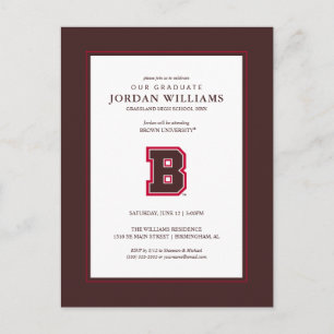 Brown B Announcement Postcard