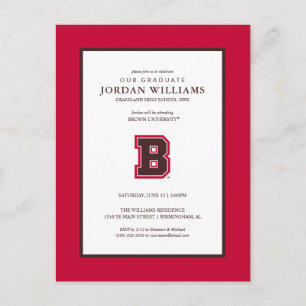 Brown B Announcement Postcard