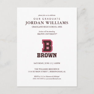 Brown   B Announcement Postcard
