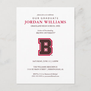 Brown B Announcement Postcard